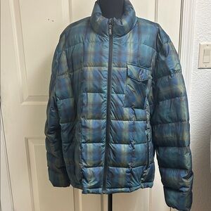 Pendleton down puffer jacket with 650-fill power, Blue, Green, Size XXL/TTG